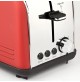 Tostapane elettrico Girmi TP57 pinze tosta pane fette acciaio inox rosso